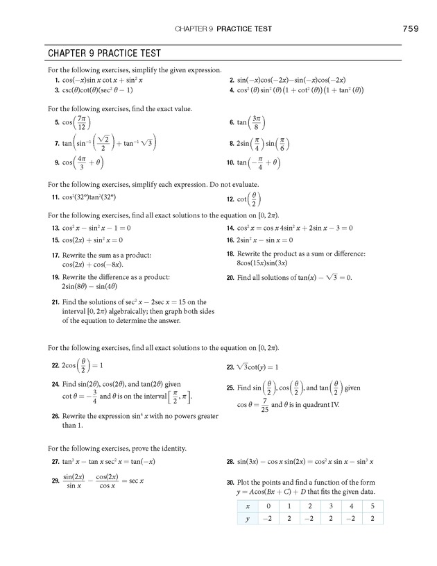 Algebra and Trigonometry - Front Matter 777